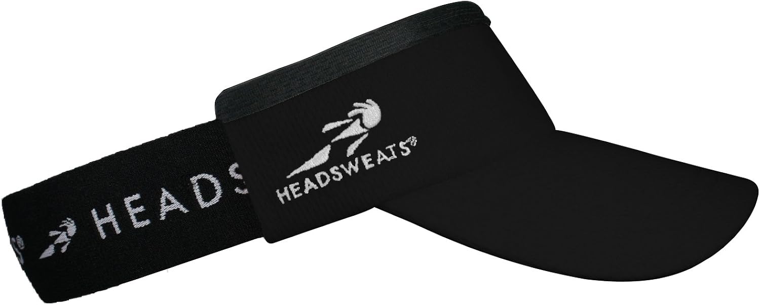 Headsweats Supervisor Sun/Race/Running/Outdoor Sports Visor, Black, One Size: Clothing