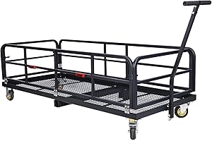 OUTDOORVIBE 750 lbs Folding Hitch Mount Cargo Carrier - Hitch-Mounted Cargo Basket，Rear Luggage Carrier for 2" Receiver with Wheels and Handle, Heavy-Duty Luggage Storage for SUV, RV, Truck, and Trailer