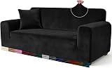 Yeahmart Thick Velvet Sofa Cover 2 Seater Premium Stretch Loveseat Slipcover