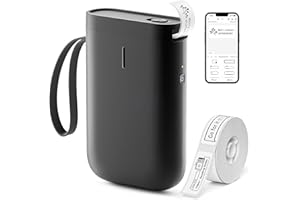 NIIMBOT Label Maker Machine D11 Label Printer Portable Wireless Connection Multiple Templates Available for Phone Easy to Use Office Home Organization USB Rechargeable