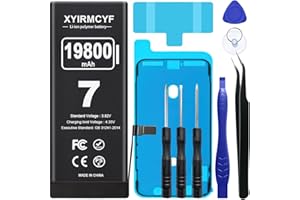 XYIRMCYF 19800mAh Super Capacity Battery Compatible with iPhone 7/7G, 0 Cycle Li-Polymer Replacement Battery for iPhone 7/7G, with Professional Repair Tool Kit