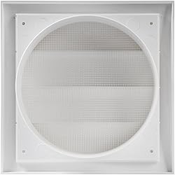 White Exhaust Hood Vent 6'' Inch with Built-in Pest