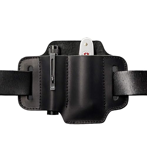 EDC Leather Knife Belt Sheath Tool Pouch, Small Tools Organizer