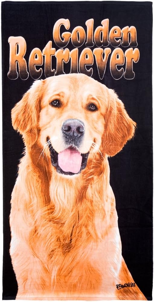 Island GearIsland Gear - Golden Retriever Profile Velour Beach Towel