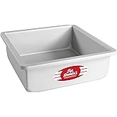 Fat Daddio's Anodized Aluminum Square Cake Pan, 3" High - 8 Inch x 8 Inch x 3 Inch