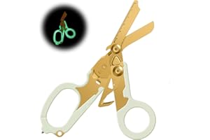 FRMINGZHAO Emergency Shears with Strap Cutter and Glass Breaker Stainless Steel Foldable Scissors Pliers, Outdoor Camping Rescue Scissors Tools …