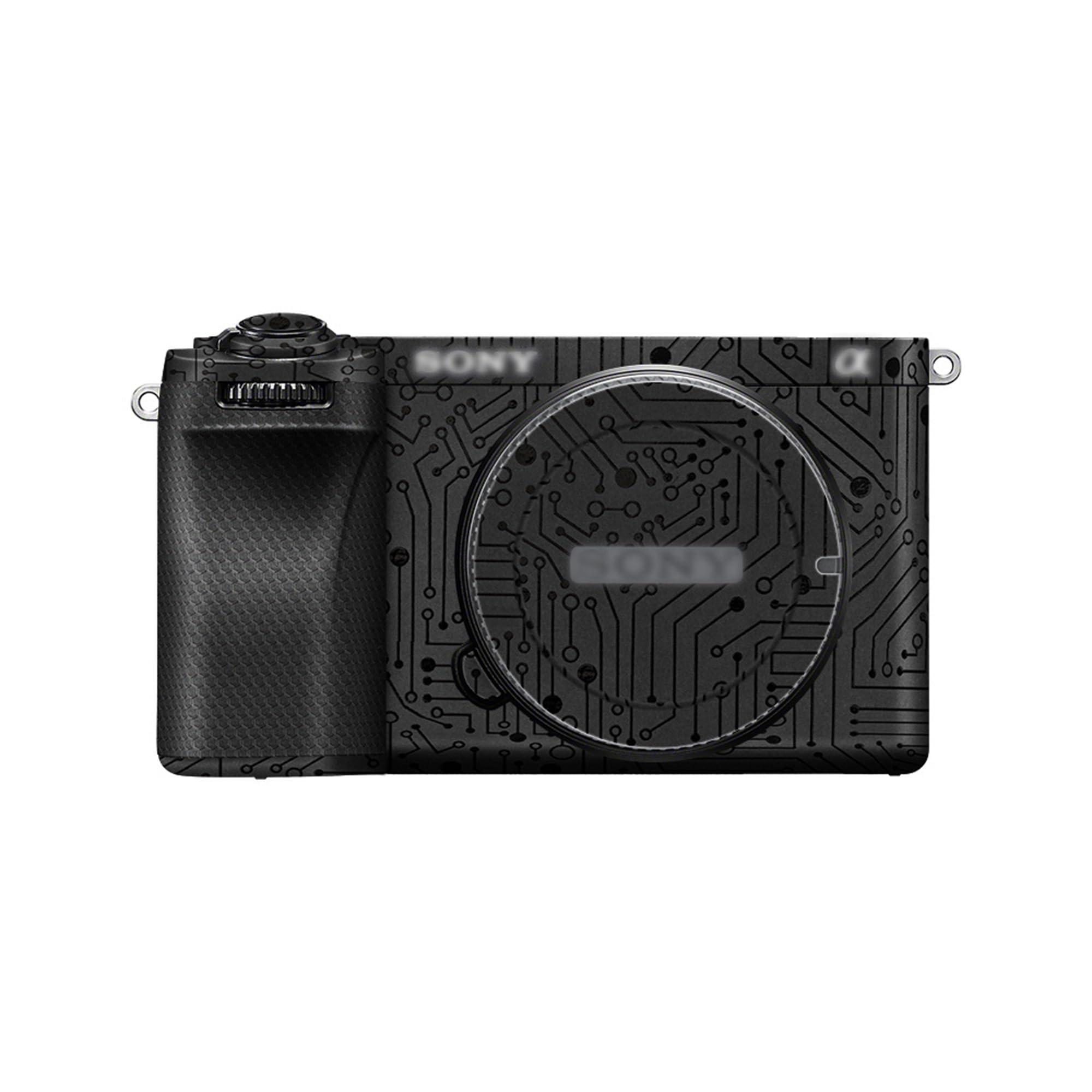 JJC Camera Skin Sticker Body Wrap Protective Cover for Sony A6700 ILCE-6700 Camera - 3M Guard Film Anti-Scratch Decals Shield (Circuit Board Black)