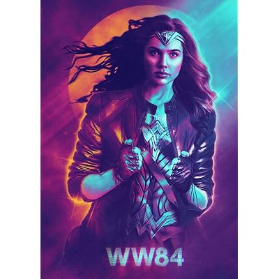 HandTao Wonder Woman 1984 2020 Movie Fabric Cloth Wall Poster Photo Print 17x13 Inch