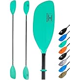 OCEANBROAD Kayak Paddle 86in/218cm, 90.5in/230cm Alloy Shaft 2-Piece Floatable Kayak Oar for Kayaking Canoeing Boating