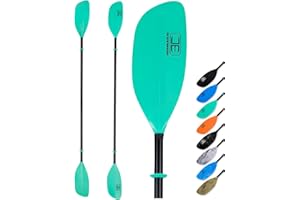 OCEANBROAD Kayak Paddle 86in/218cm, 90.5in/230cm Alloy Shaft 2-Piece Floatable Kayak Oar for Kayaking Canoeing Boating