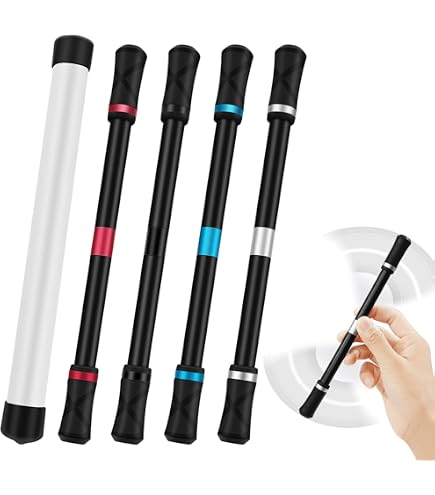 4 piezas de bolígrafo giratorio volador para juegos de dedo con bola ponderada, bolígrafo giratorio para entrenamiento cerebral, liberación de presión