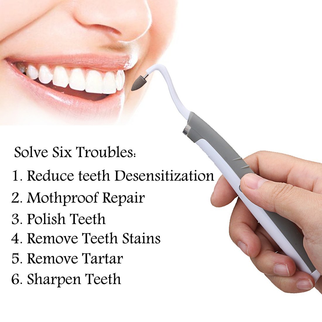 Careshine Dental Tool Kit Sonic Vibration Tooth Polisher Dental Stain