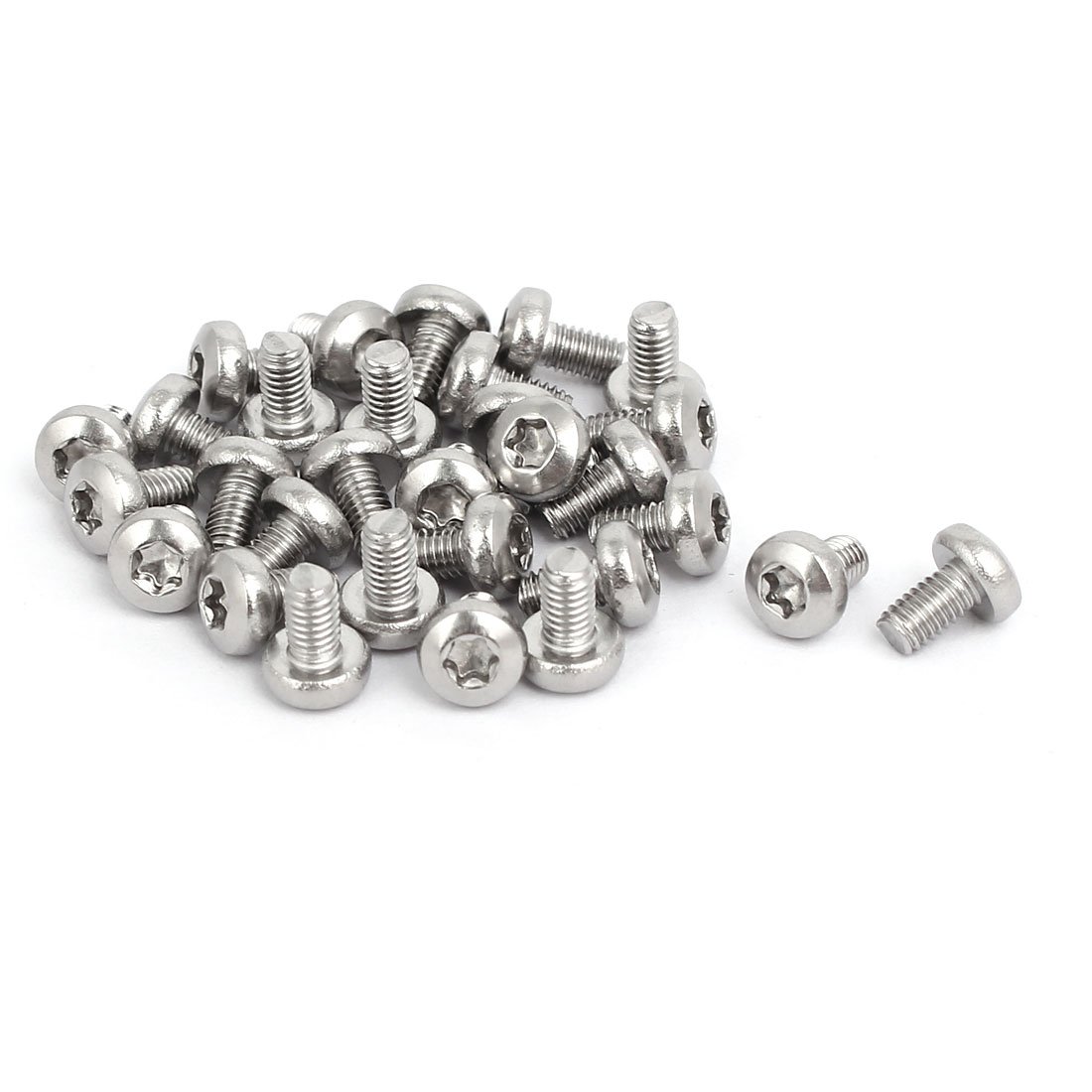 Sourcingmap M3x5mm 304 Stainless Steel Button Head Torx Screws Bolts T10 Drive 30pcs โ image 1