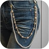 Pants Chains for Men Women Layered Punk Charm Wallet and Jeans Link Chain Exquisite Rhinestone Flower Pearl Wallet Chain Street Jeans Chain Keychain Chain Jewelry