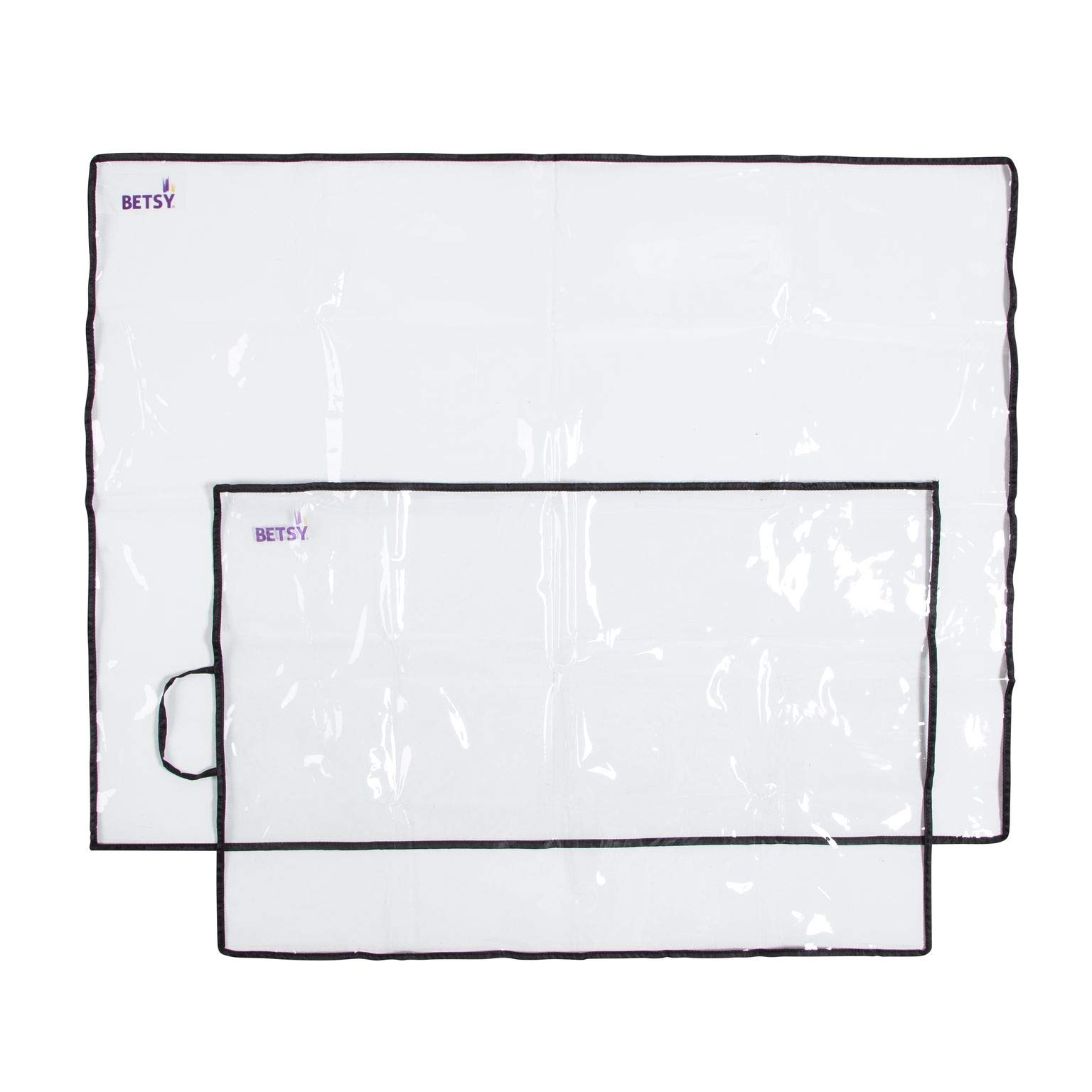 BETSY MATS - Plastic protective mats - Betsy Group Betsy mats, pack of 2 - Reusable, durable, and compact plastic sheets, floor protector, wipe clean and waterproof.