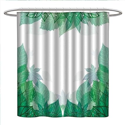 Amazon Com Anyangeight Mint Shower Curtains Fabric Tropical Green