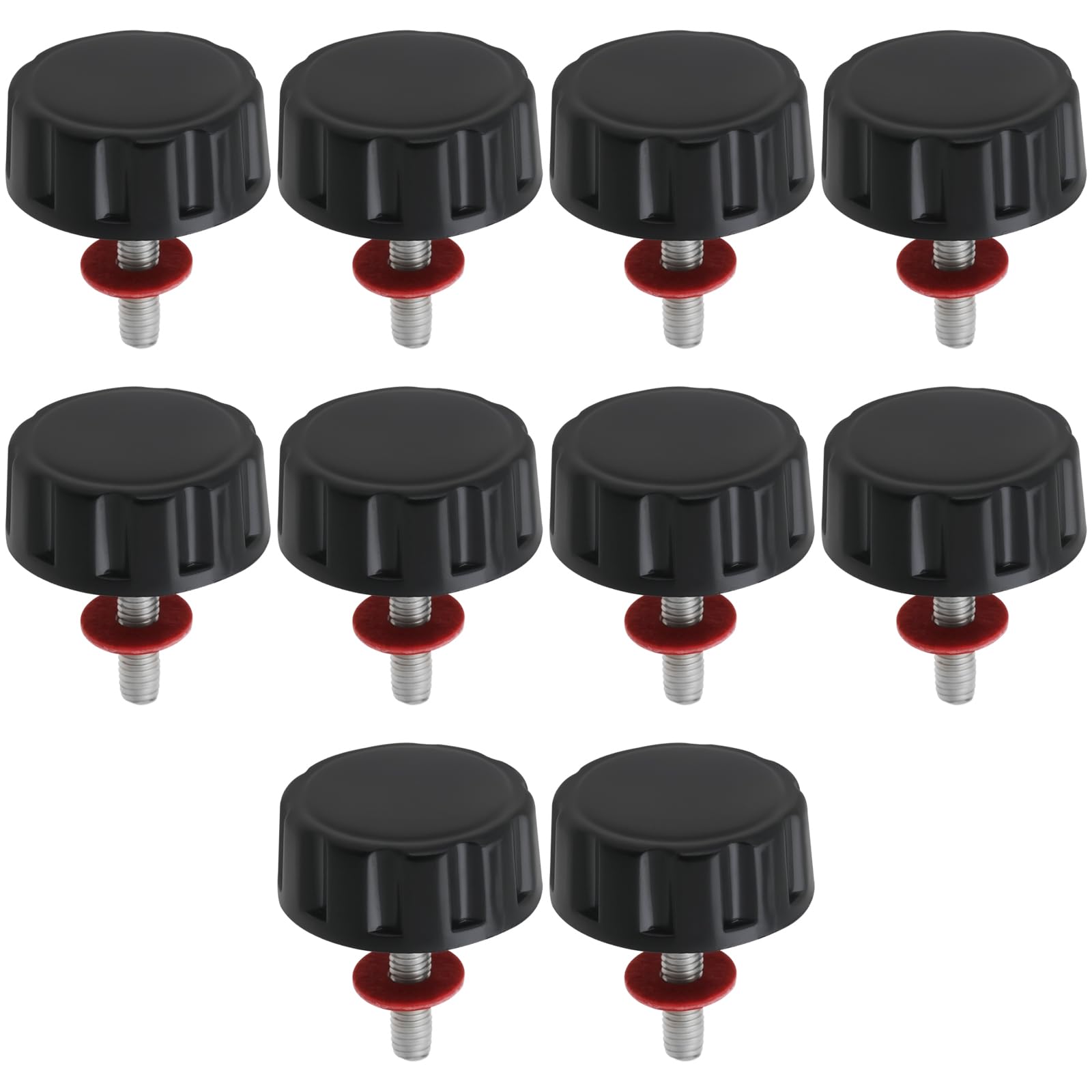 The Lord of the Tools 10pcs Fishing Reel Handle Screw Caps For Handle Grip Black Fishing Reel Handle Nut Fishing Spining Reel Knob Screw Fishing Spinning Reel Handle Screw Caps