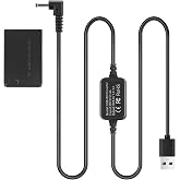 TKDY LP-E12 Dummy Battery for Canon M50, ACK-E12 USB Power Cord. | DR-E12 DC Coupler, fit for Canon EOS M50 Mark II, EOS M50 M100 M200 M M2 M10, Kiss M, Kiss M2 Digital Camera.