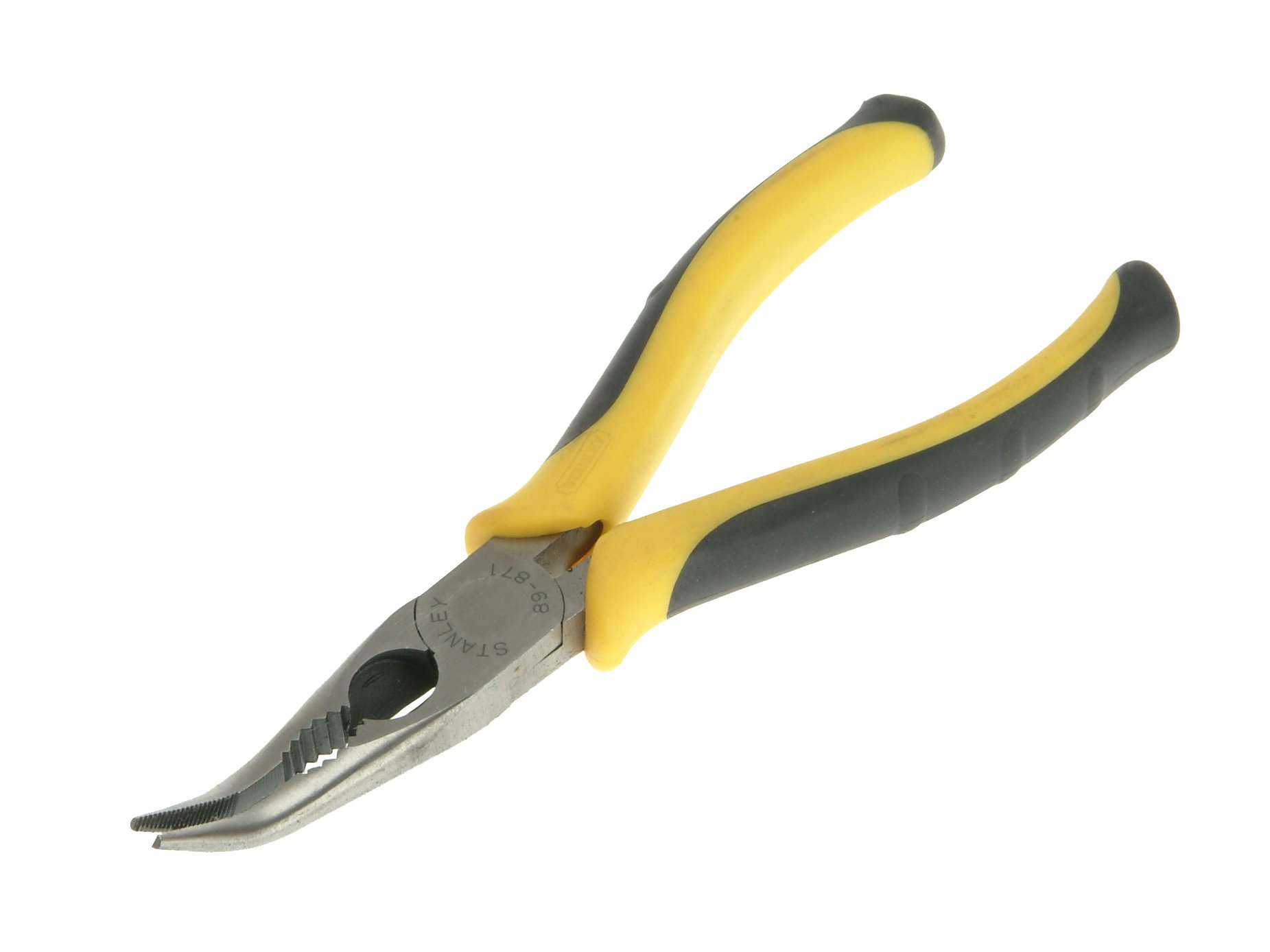 Stanley 089872 200mm Fat Max Bent Long Nose Plier, Black/Yellow