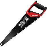 HAUTMEC 22" Hand Saw, 9 TPI Coarse Teeth with Deep Gullets for Wood Cutting | Low-Friction Coating with 1mm Thick Blade and Ergonomic Handle for Carpentry, Woodworking, Logs, Lumber, and Tree Cutting