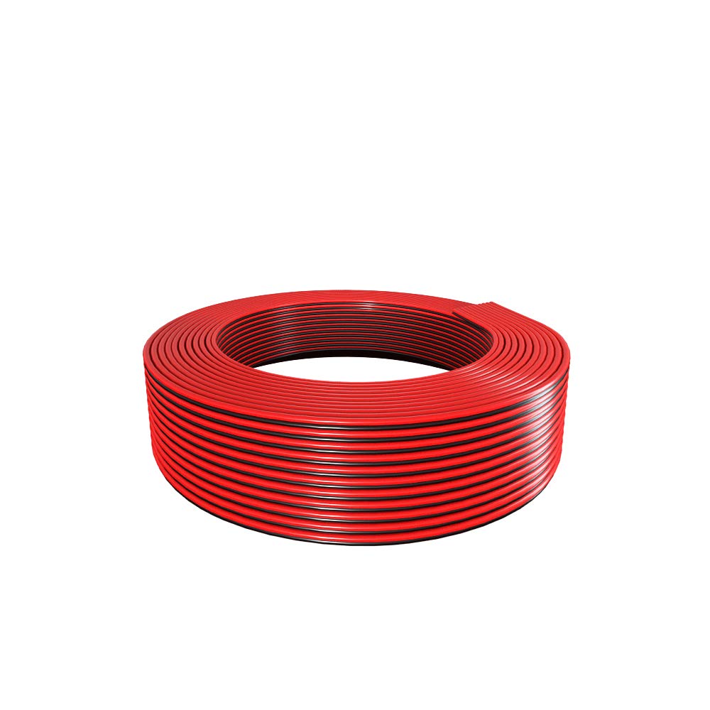 BTF-LIGHTING Electrical Extension Cable 2 Pin 32.8ft/10m 20AWG LED Strip Light Ribbon Wire Red Black Stand Connection 2 Core Cord Line for 3014 5630 Single Colour Flexible LED Tape Rope
