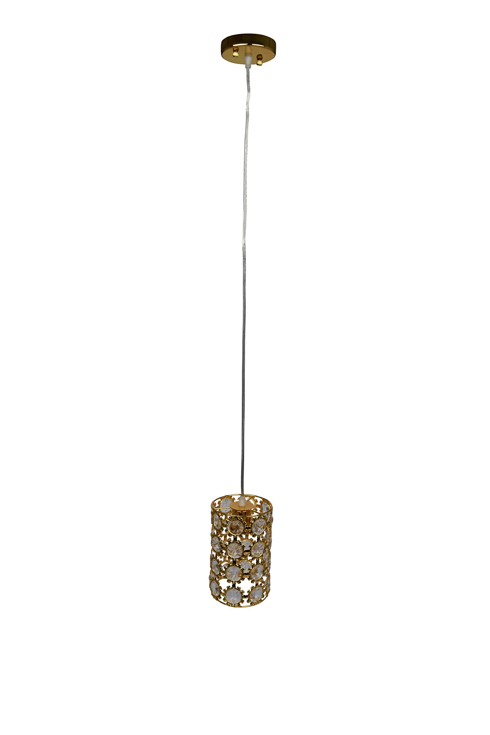 Jens Stolte Leuchten Anna Pendant Light Metal E27 40 W Gold Transparent 130 x 130 x 1000 cm