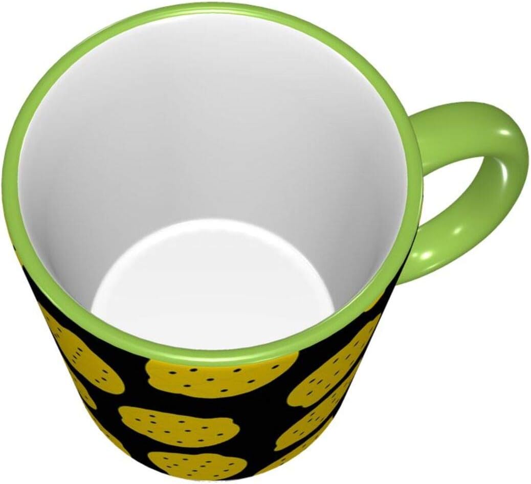 Amazon Co Jp かわいいレモン柄 マグカップ 水筒 マグボトル 陶器製 創意コップ おしゃれ コーヒーマグ ジュース マグ ティーカップ 大容量 330ml ホーム キッチン