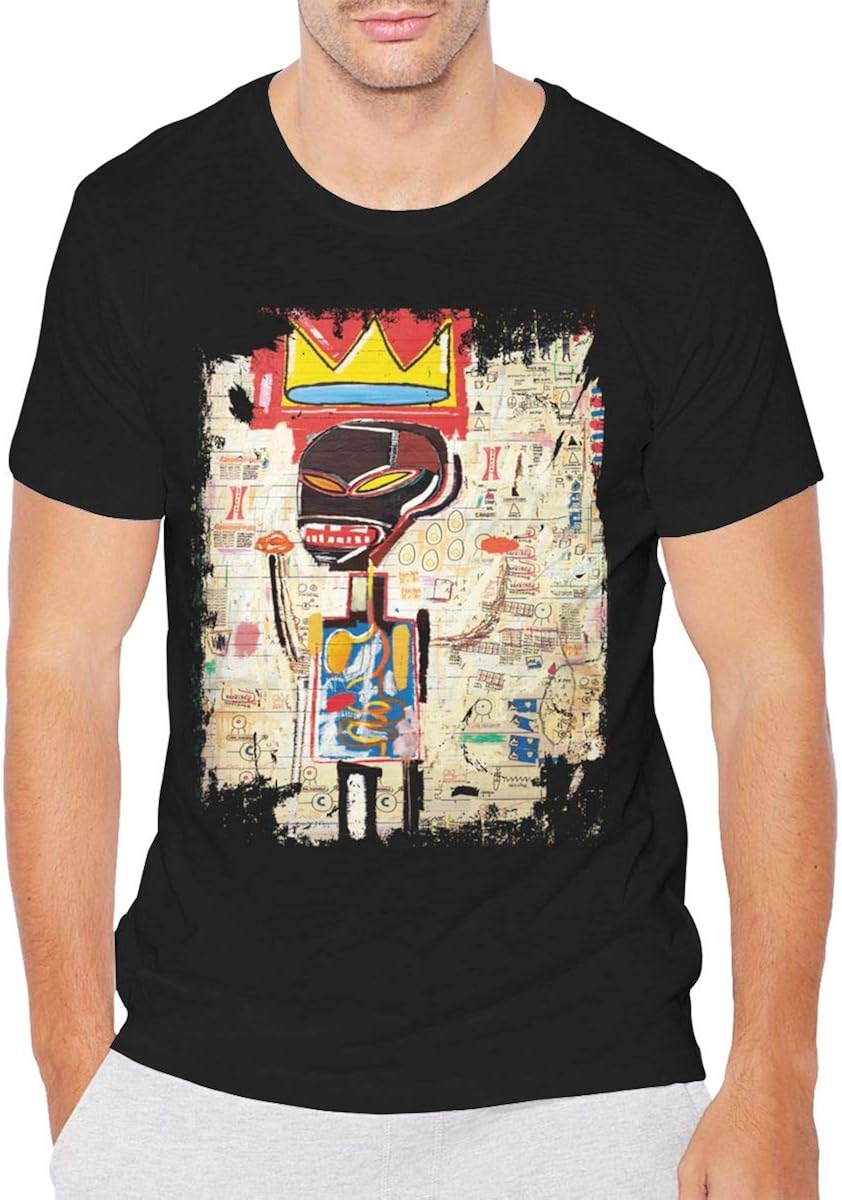 Jean Michel Basquiat Mens Comfortable Cotton Short Sleeve