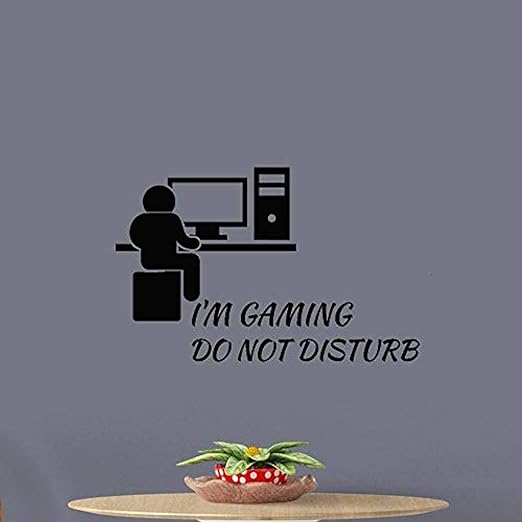 Amazon Com Wall Vinyl Decal Home Decor Art Sticker Quotes I M Gaming Do Not Disturb Game Room Home Room Removable Mural Hds12205 Home Kitchen