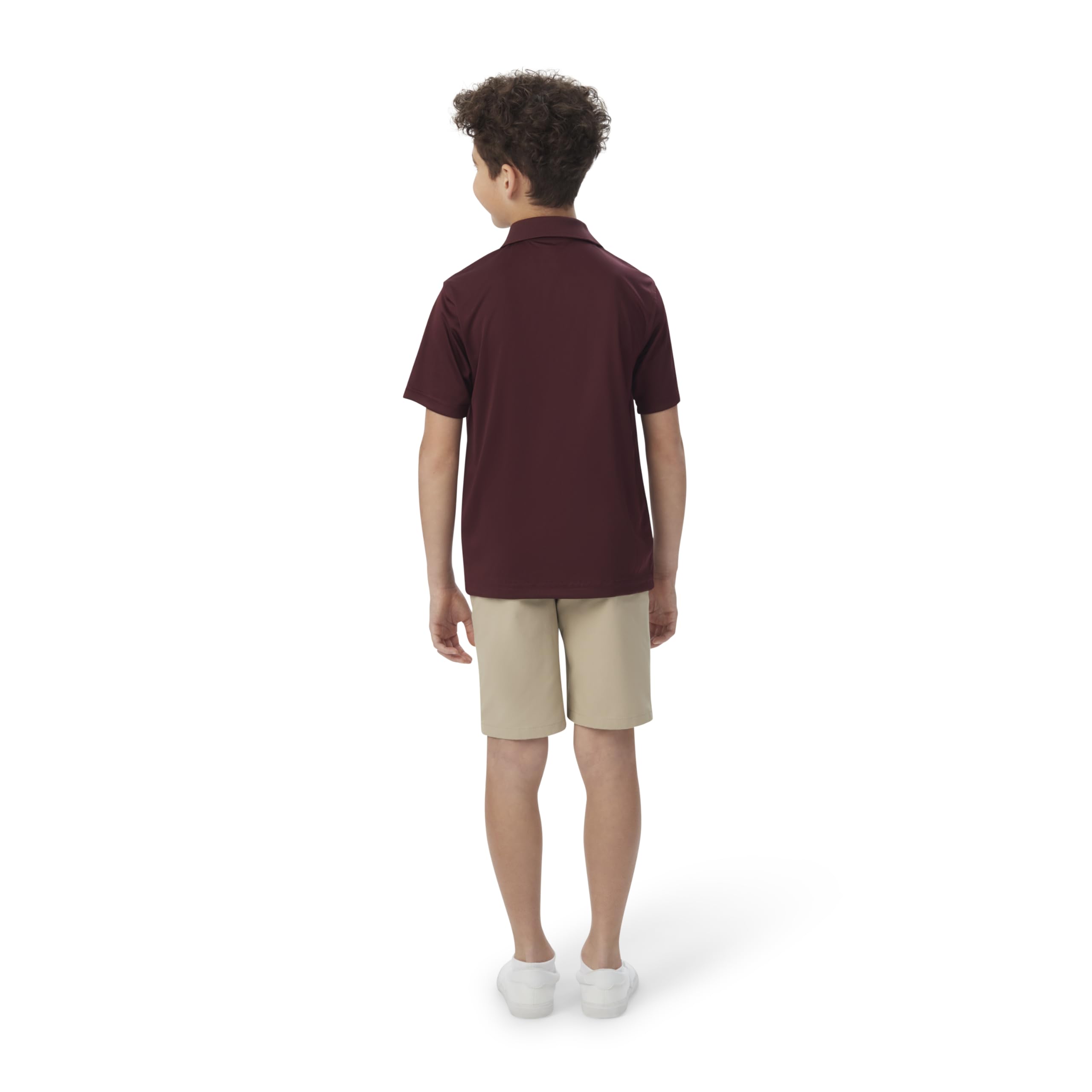 French Toast Boys' Moisture Wicking Performance Sport Polo Short Sleeve Shirt
