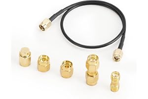 Seesii 6Pcs SMA Calibration Kits for NanoVNA H H4 F V2 V3 SAA Mini1300 PS100 Vector Network Analyzer & Antenna Analyzer Calibrate RF Coaxial Test Connector Short/Load/Open/Thru/Jumper/F2F M2M Set