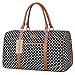 BAOSHA HB-25 Cute Lady Women Canvas Travel Bag Weekender Overnight Bag Carry-on Duffel Tote Bag (Black Dot)