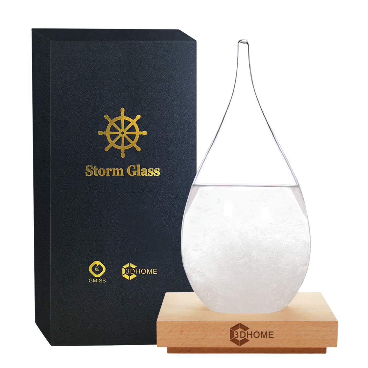 Unique Gifts Storm Glass, Stylish Creative Desktop Decorative Bottle Water Drop Glass Barometer Weather Forecast Bottle Weather Station, High-Grade Home and Office Decoratio (XL)