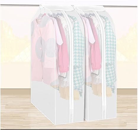 Amazon Echoacc 衣類用防塵カバー ファスナー付き Peva材質 ジャケット ドレス スーツ 洋服 収納袋 半透明 快適収納 クローゼット 防塵 防虫 消臭 防湿 衣類カバー オンライン通販