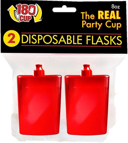 Disposable Red Flasks (Pack of 2) Kitchen & Dining