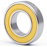 6902-2RS Stainless Steel Ceramic Hybrid Radial Bearing, 15x28x7mm Bicycle Hub Front Rear Hubs Wheel Bearing (1PC)