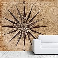 Wall Mural World Map Removable Self-Adhesive Wallpaper Wall Decoration for Bedroom Living Room - 66x96 inches