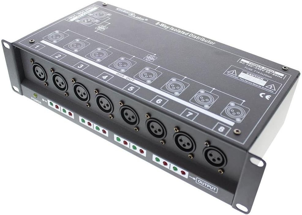 DMX 512 DISTRIBUTOR SPLITTER 1X8