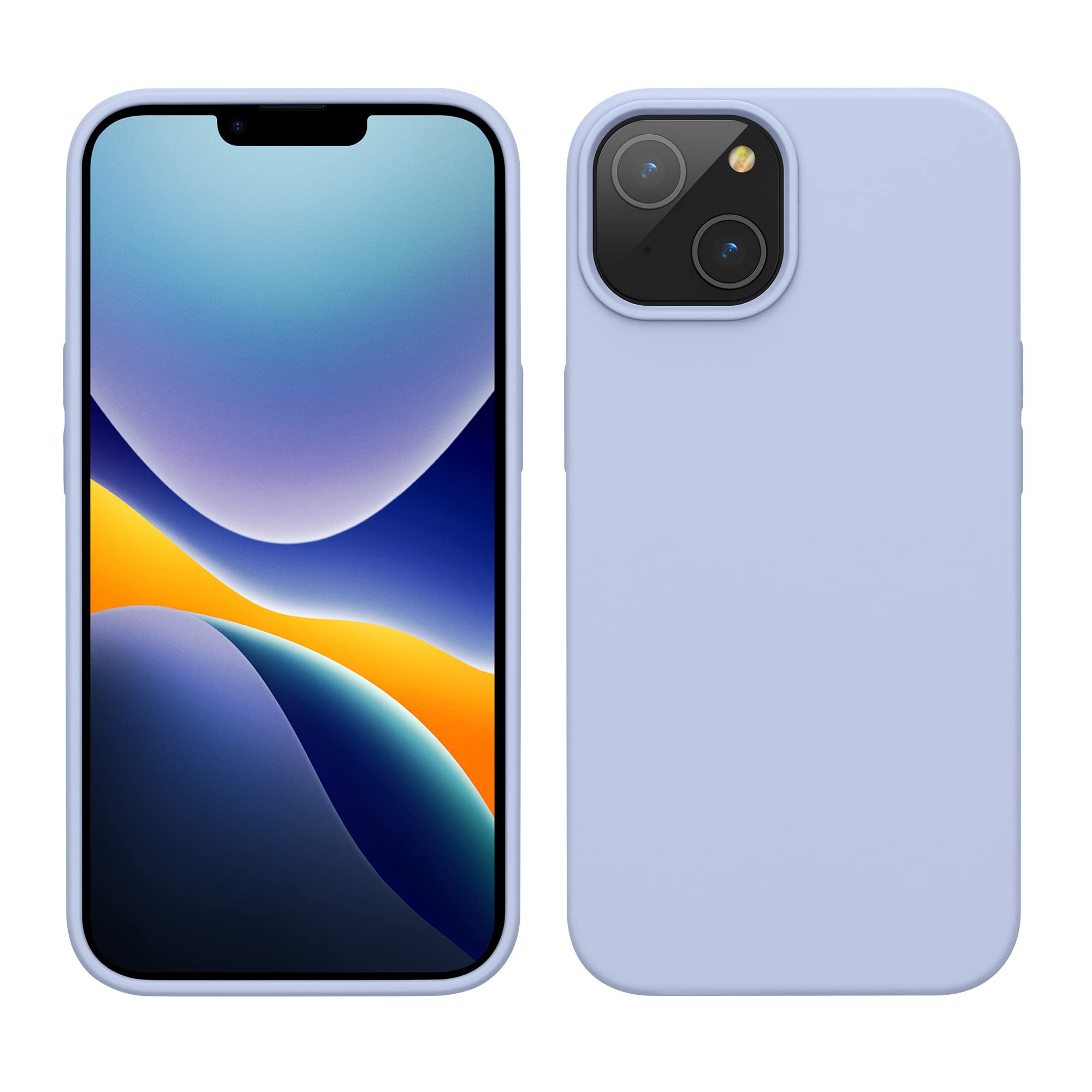 kwmobile Case for iPhone 14 Case - Slim Soft TPU Silicone Cover - Works with Wireless Charging - Light Blue Matte โ image 1