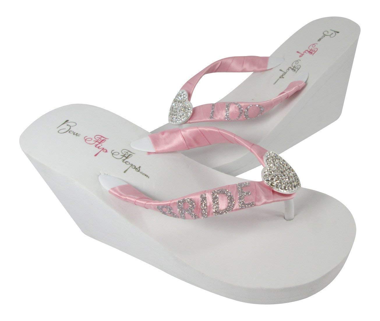 pink glitter flip flops