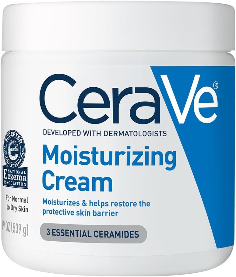 CeraVe Moisturizing Cream, Face & Body Moisturizer for Dry Skin, 19oz | Skin Care with Hyaluronic Acid, Skin Barrier Repair,