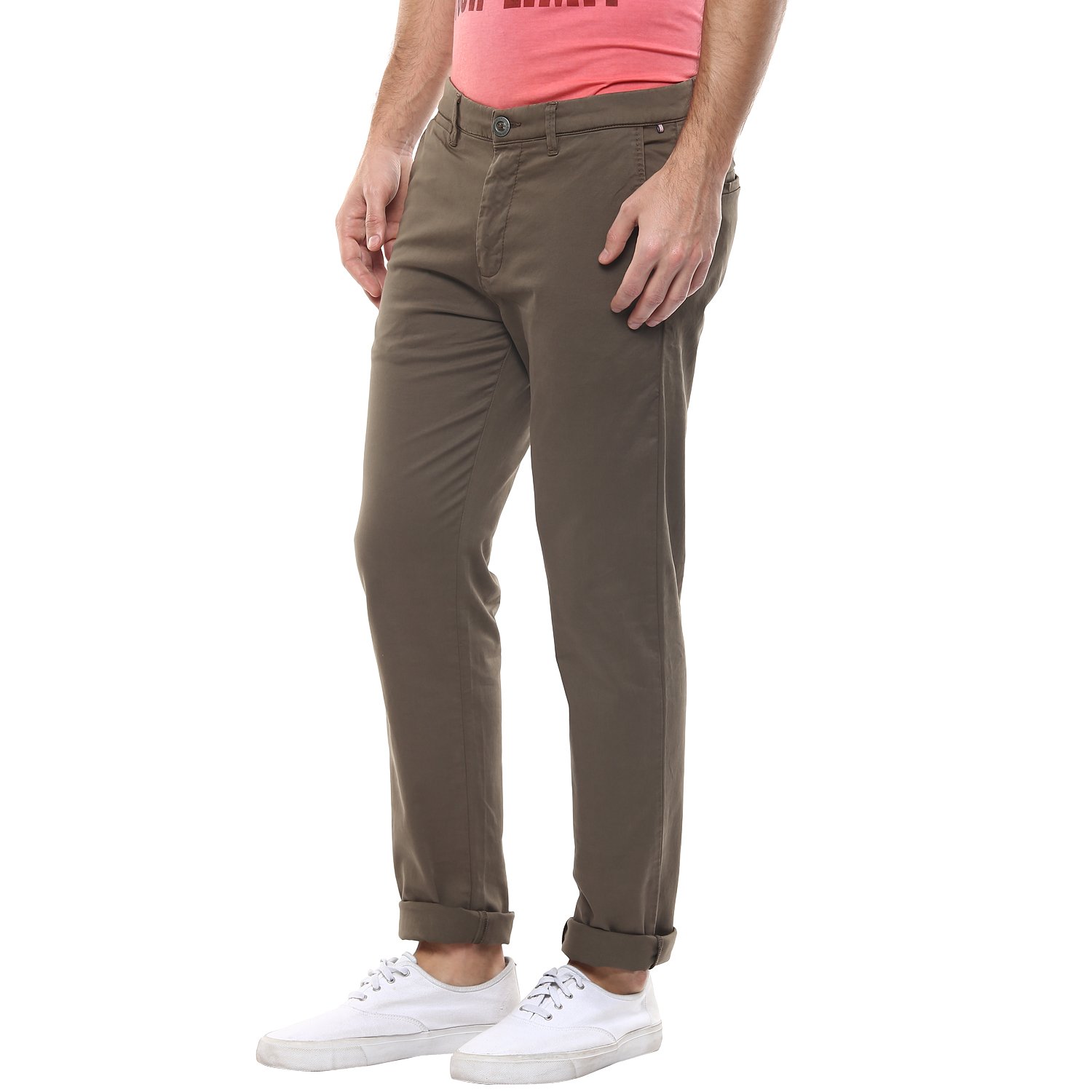 spykar men's chino casual trousers
