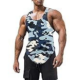 FITMENS Mens Stringer Tank Tops Y-Back Bodybuilding Sleeveless Gym Muscle Workout Shirts