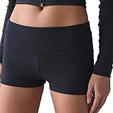 Women's Fold Over Lounge Shorts Low Waist Elastic Fitted Micro Pajama Bottoms Roll Over Yoga Shorts Loungewear