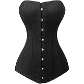 Charmian Women's 26 Steel Boned Cotton Long Torso Hourglass Body Shaper Corset