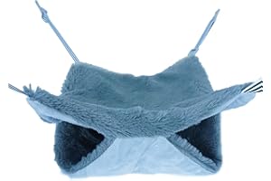 neolun Rat Ferret Cage Hammock Bedding Small Pet Cage Accessories Toy Double-Layer Hammock Bedding for Hamster Guinea Pig Rat Ferret Chinchilla Playing Sleeping(Grey)