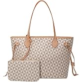 Fullishment Designer Tote Bag for Women – 2 Pcs Handbag & Wallet Set,Top-Handle Satchel Shoulder Tote Bag Fits Daily