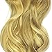 Knockout Hair 20-Inch Halo Hair Extensions, Fiber Wavy, 150 Grams, Medium Cool Blonde/Light Blonde Mix - #16/86