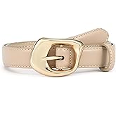 HOTWILL Women Belt with Gold Buckle Ladies Fashion Faux Leather Waist Belt for Jeans Pants