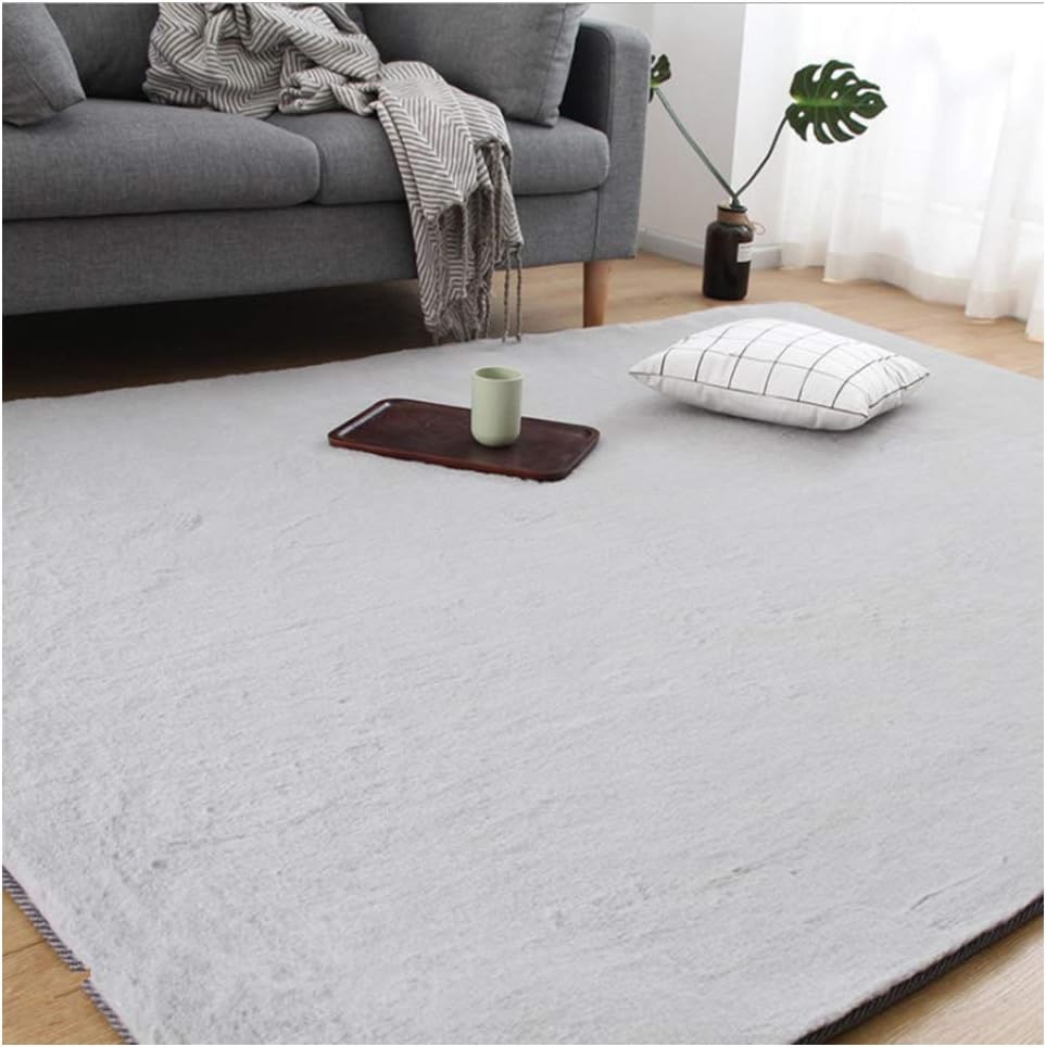 Imitation Rabbit Fur Thick Plush Rug,Living Room Coffee Table Blanket,Room Full Bedside Blanket,5.25'×7.55'
